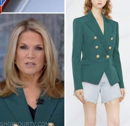 The Story: March 2023 Martha MacCallum's Teal Green Double Breasted ...