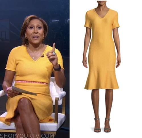 Good Morning America: March 2023 Robin Roberts's Orange Tweed Dress ...