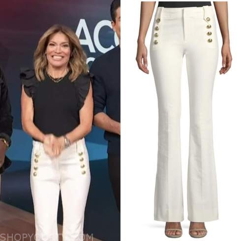 Access Hollywood: March 2023 Kit Hoover's White Button Detail Trouser ...