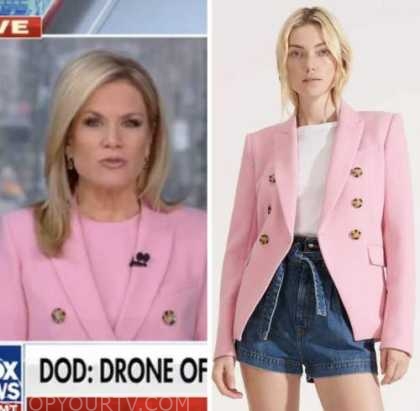 The Story: March 2023 Martha MacCallum's Pink Double Breasted Blazer ...