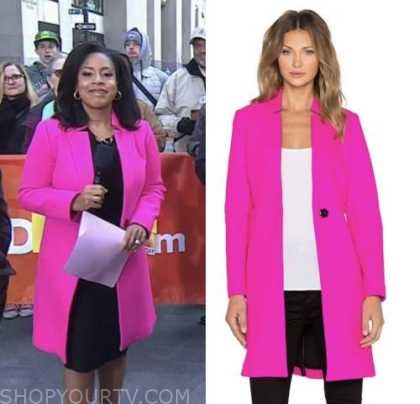 The Today Show: March 2023 Sheinelle Jones's Pink Coat | Shop Your TV