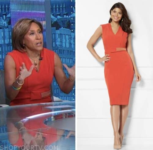 Good Morning America: March 2023 Robin Roberts's Red Sheath Dress ...