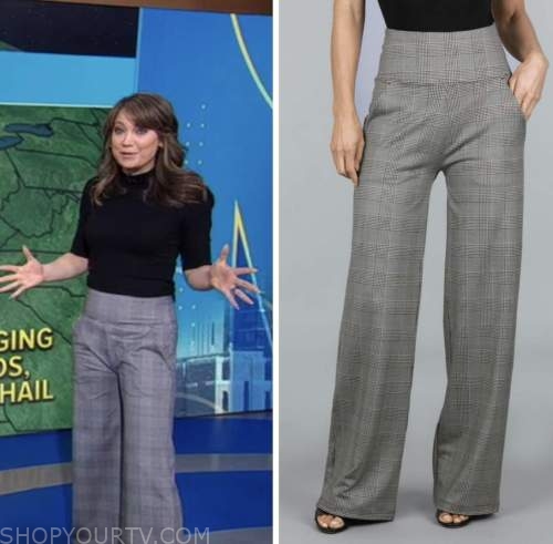 Good Morning America: January 2023 Ginger Zee's Black Leather Wrap ...