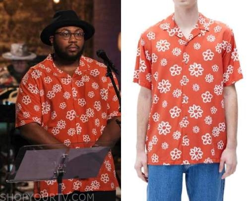 The Voice: Season 23 Magnus's Orange Floral Shirt | Shop Your TV