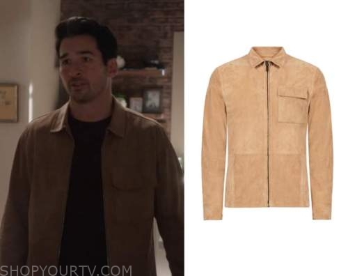 Station 19: Season 6 Episode 10 Beige Suede Zip Front Jacket | Shop Your TV