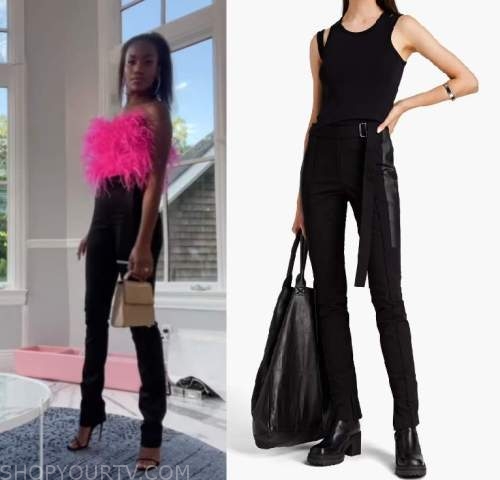 Summer House: Season 7 Episode 7 Gabby's Black Skinny Belted Trousers ...