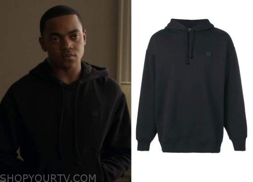 Power Book II Ghost: Season 3 Episode 1 Tariq's Acne Studios Hoodie ...