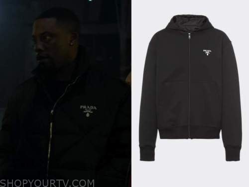 Givenchy Zip Hoodie Jacket worn by Cane Tejada (Woody McClain) as seen in Power  Book II: Ghost Tv show outfits (Season 2 Episode 5)