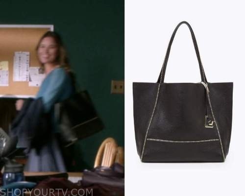 Greys Anatomy: Season 19 Episode 10 Black Zip Detail Tote Bag | Shop ...