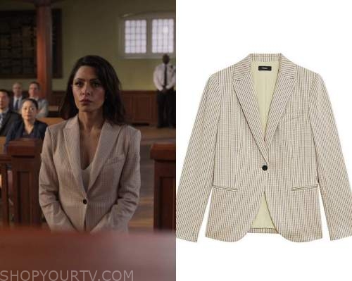 Sex/Life: Season 2 Episode 5 Billie's Checked Blazer | Shop Your TV