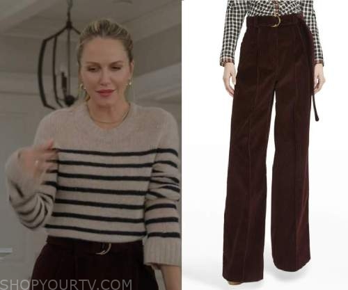 All American: Season 5 Episode 13 Laura's Burgundy Cord Belted Trousers ...