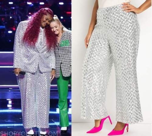 The Voice: Season 23 Manasseh Samone's Silver Textured Trousers | Shop ...