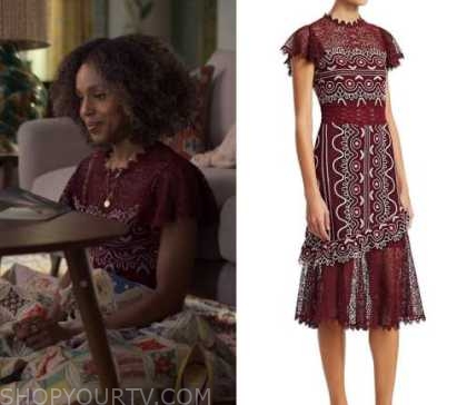 UnPrisoned: Season 1 Episode 6 Paige's Lace Midi Dress | Shop Your TV