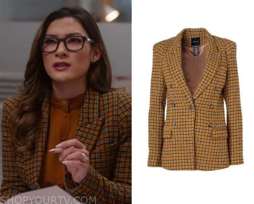 The Talk: January 2023 Amanda Kloots's Grey Tweed Blazer and Pant