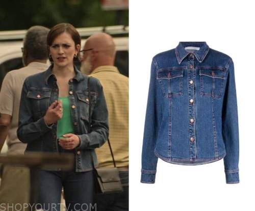 WornOnTV: Skyy Moore's blue floral denim shirt on Today