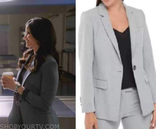 NCIS: Season 20 Episode 17 Jessica's Grey Blazer with Black Button ...