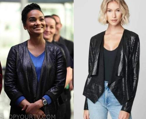 Shayna Drape Leather Jacket