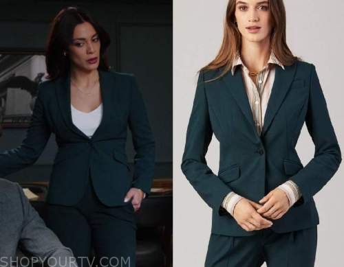 Law and Order: Season 22 Episode 17 Samantha's Teal Blazer | Shop Your TV