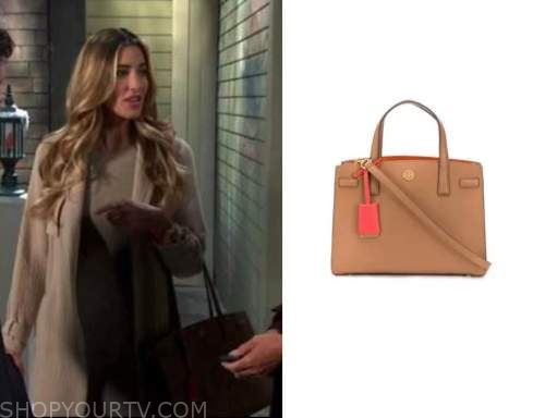 Days Of Our Lives: March 2023 Sloan's Tan Leather Tote Bag | Shop Your TV