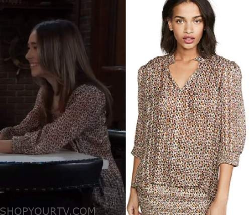 General Hospital: March 2023 Molly's Floral Metallic Blouse | Shop Your TV