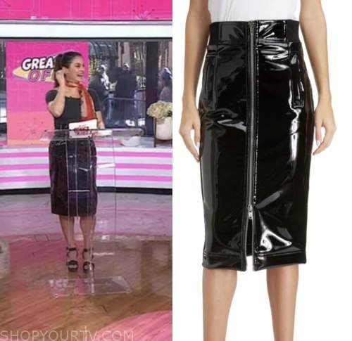 The Today Show: April 2023 Donna Farizan's Black Vinyl Pencil Skirt