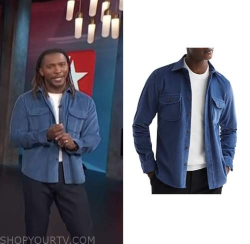 Access Hollywood: March 2023 Scott Evans's Blue Shirt Jacket | Shop Your TV