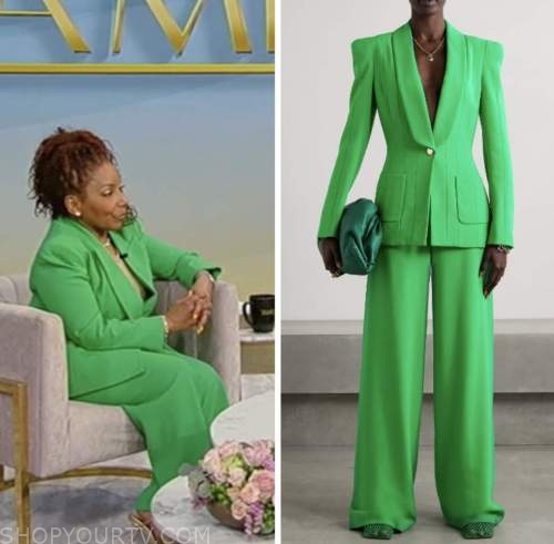 Tamron Hall Show: April 2023 Stephanie Mills's Green Blazer and Pant ...