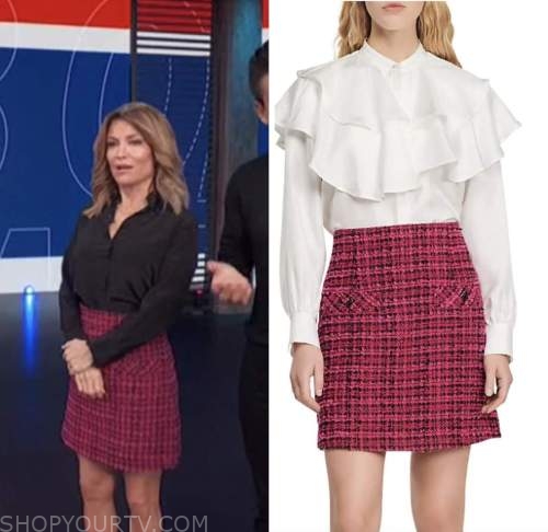 Access Daily: April 2023 Kit Hoover's Pink Tweed Mini Skirt | Shop Your TV