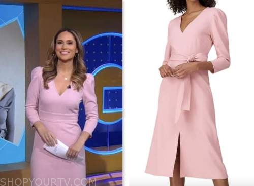 Good Morning America: February 2023 Zibby Owens's Pink Cardigan and ...