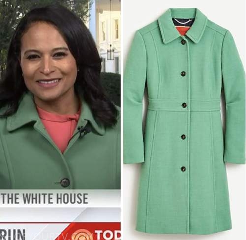 The Today Show: April 2023 Kristen Welker's Green Wool Coat | Shop Your TV