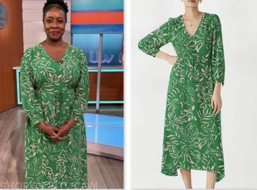 Good Morning Britain: April 2023 Marverine Cole's Green and Pink Floral ...