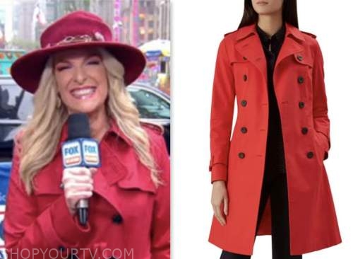 Fox and Friends: April 2023 Janice Dean's Red Trench Coat | Shop Your TV