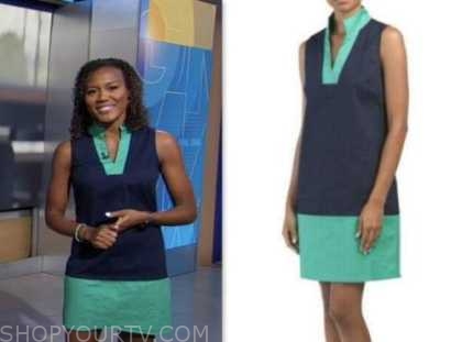 Good Morning America: April 2023 Janai Norman's Navy Blue and Teal ...