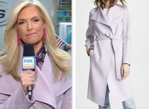 Fox and Friends: April 2023 Janice Dean's Lilac Purple Wrap Coat | Shop ...