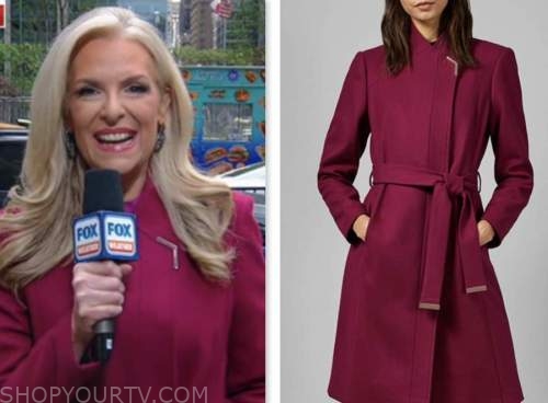 Fox and Friends: April 2023 Janice Dean's Pink Wrap Coat | Shop Your TV