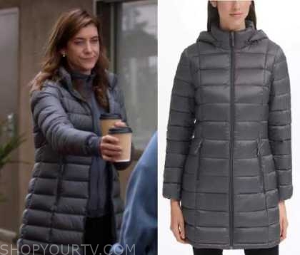 Greys Anatomy: Season 19 Episode 16 Addison's Grey Puffer Jacket | Shop ...