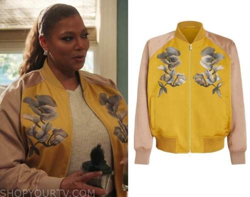 The Equalizer S03 Queen Latifah Floral Print Bomber Jacket