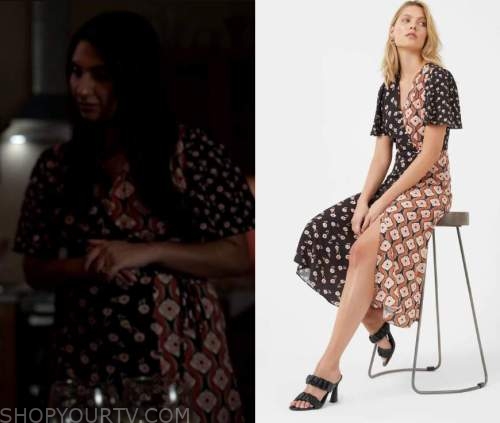 Ted Lasso: Season 3 Episode 7 Mix Print Wrap Dress | Shop Your TV