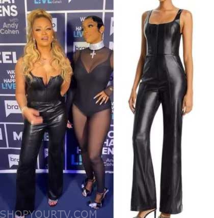 Watch What Happens Live: March 2023 Gizelle's Leather Corset Jumpsuit