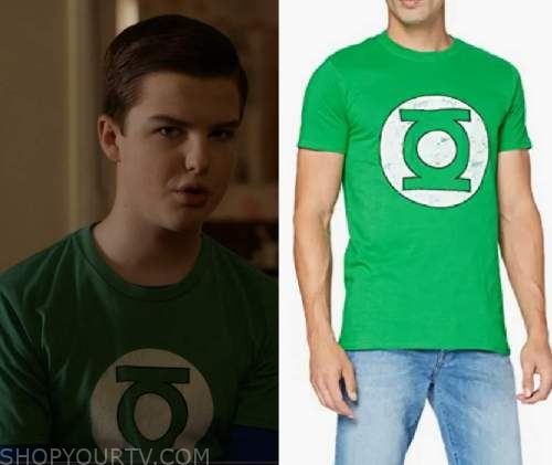 Young Sheldon: Season 6 Episode 17 Sheldon's Green Lantern T Shirt ...