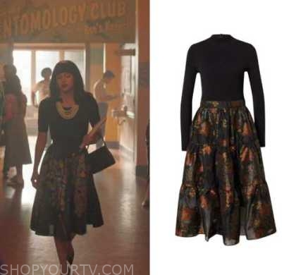 Riverdale: Season 7 Episode 3 Veronica's Jacquard Maxi Skirt & Top Set ...