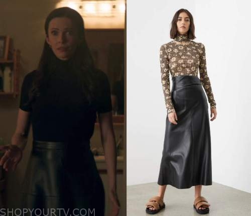 Superman & Lois: Season 3 Episode 5 Lois' Leather Midi Skirt | Shop Your TV