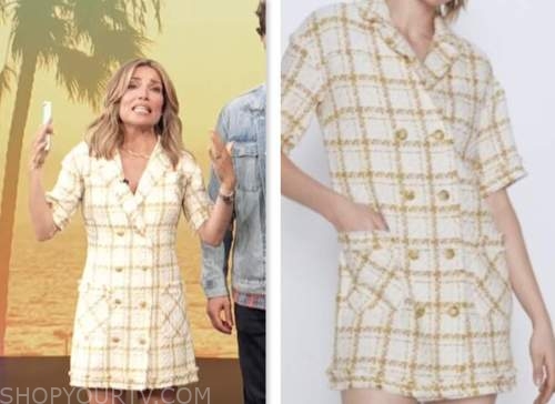 Access Daily: May 2023 Kit Hoover's White Tweed Check Blazer Dress ...