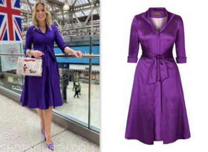 Good Morning Britain: May 2023 Charlotte Hawkins's Purple Satin Tie ...