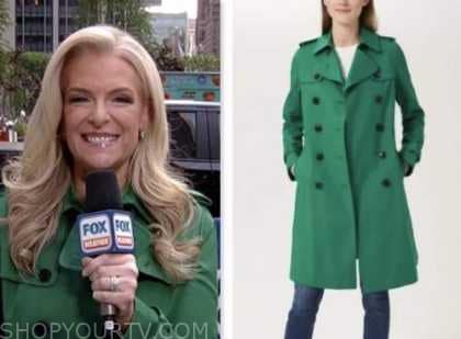 Fox and Friends: May 2023 Janice Dean's Green Trench Coat | Shop Your TV