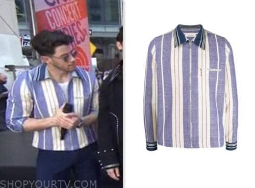 The Today Show: May 2023 Nick Jonas's Blue Striped Jacket | Shop Your TV