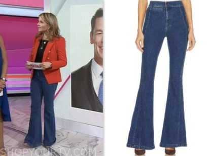 The Today Show: May 2023 Jenna Bush Hager's Dark Wash Seam Flare Jeans ...