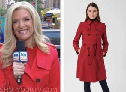 Fox and Friends: May 2023 Janice Dean's Red Trench Coat | Shop Your TV