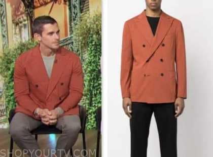 Access Daily: May 2023 Antoni Porowski's Orange Double Breasted Blazer ...