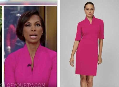 Outnumbered: May 2023 Harris Faulkner's Pink Sheath Dress | Shop Your TV